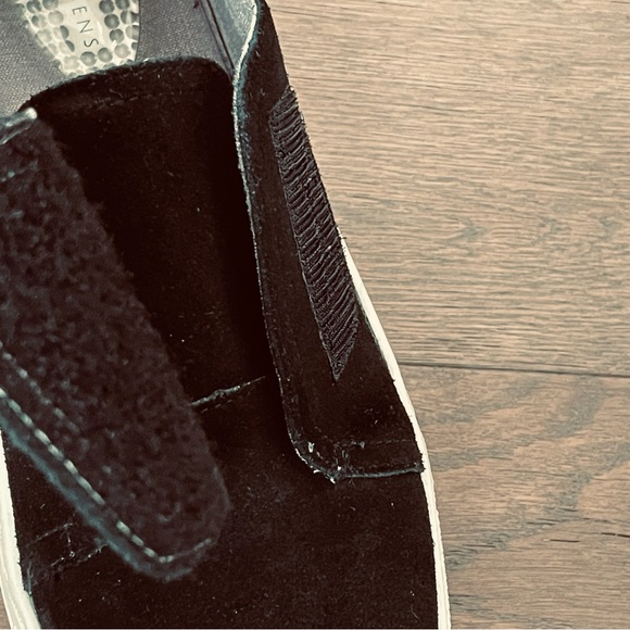 COM+SENS LIDDA WOMENS SHOES BLACK SUEDE LEATHER LOAFERS VELCRO CLOSURE SIZE 10 - Picture 2 of 13
